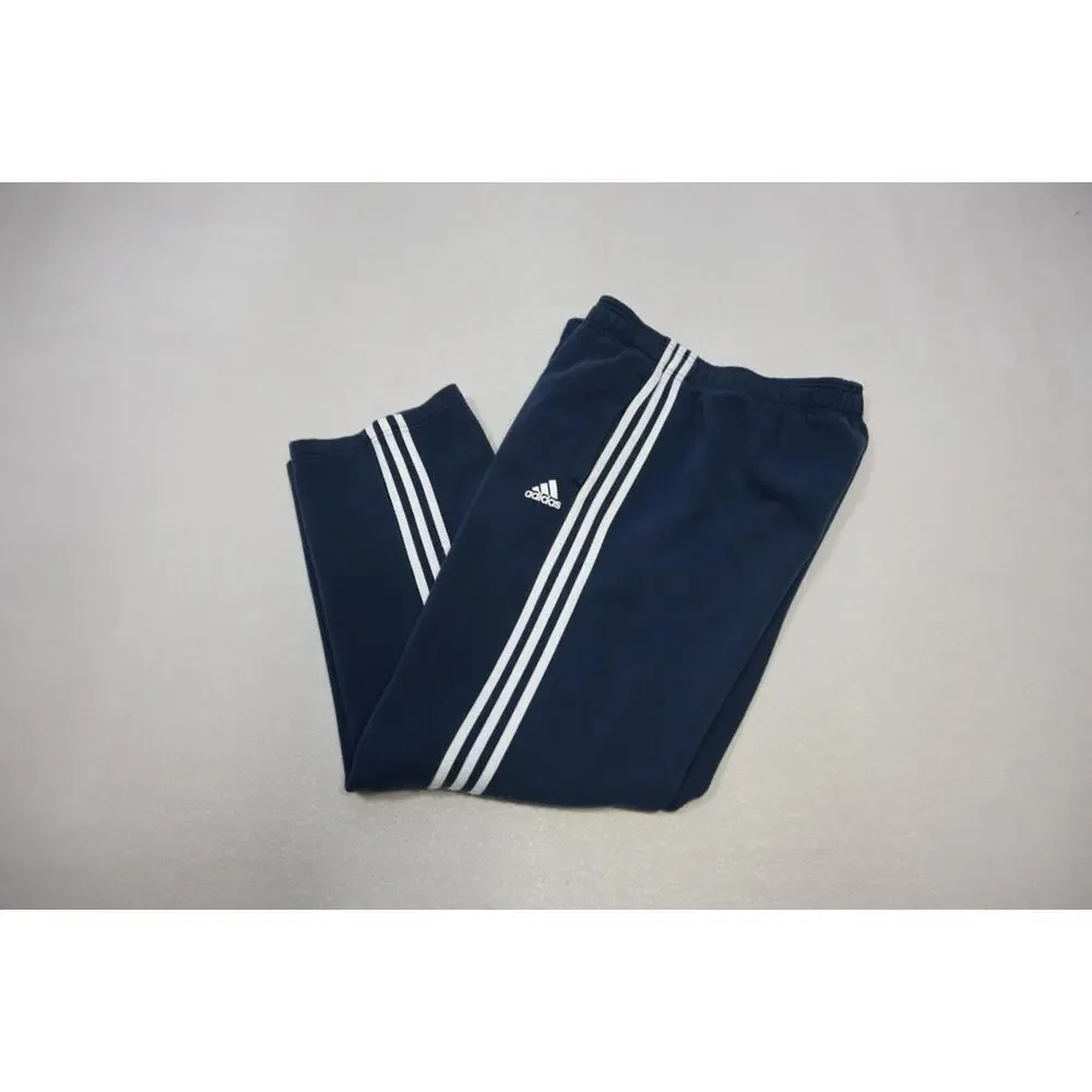 Adidas Sweat Pants Soccer‎ Jogger Athletic Striped Cotton Blend Boys Size XL